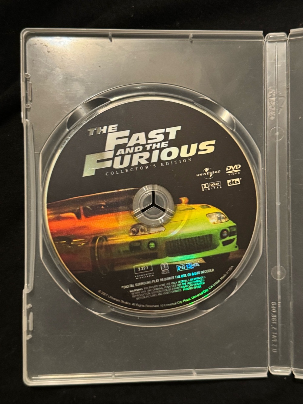 The Fast and Furious Movie DVD